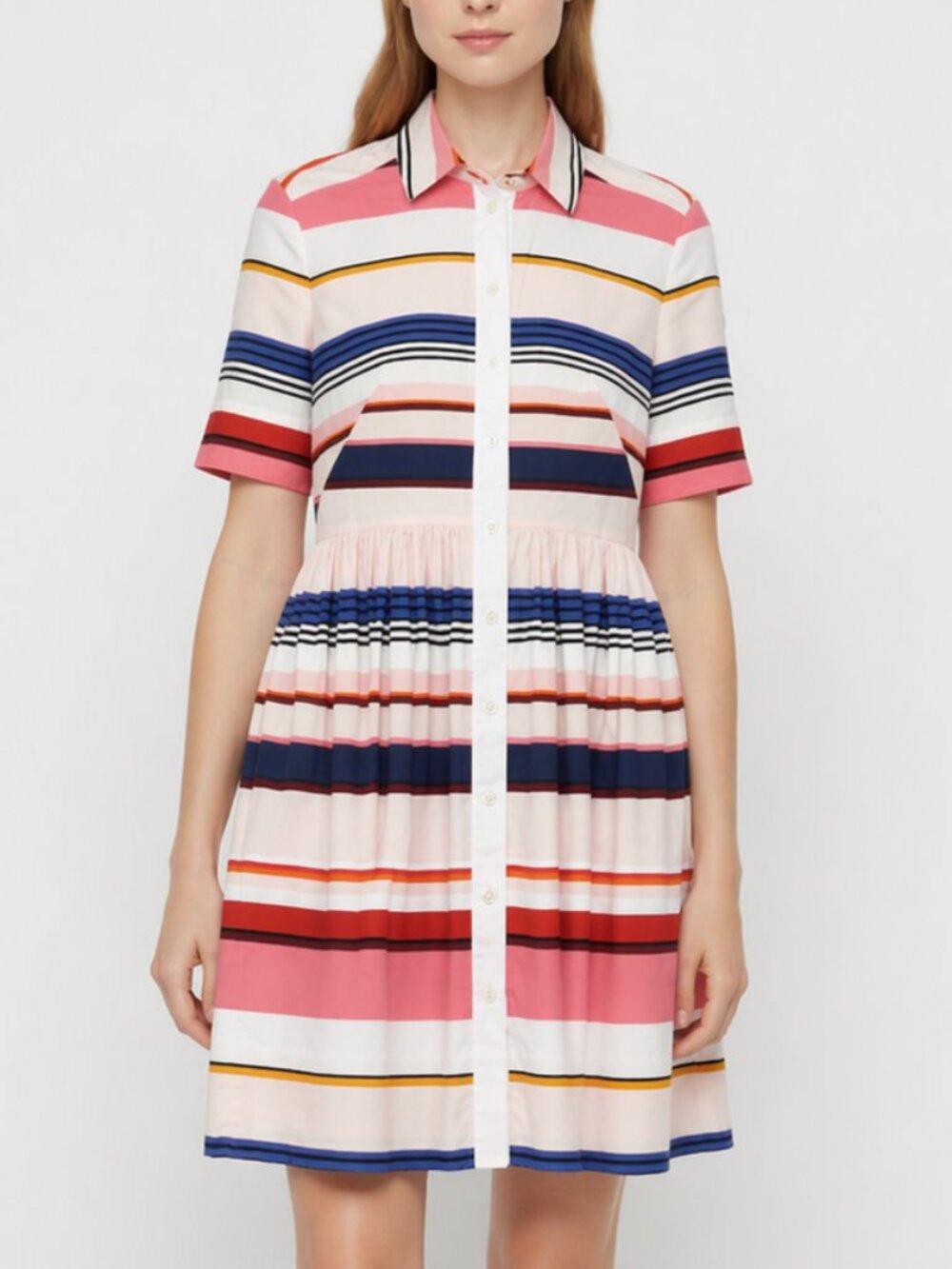 Kate Spade Stripe Shirt Dress Fit & Flare Preppy Cottagecore Mini Size 0